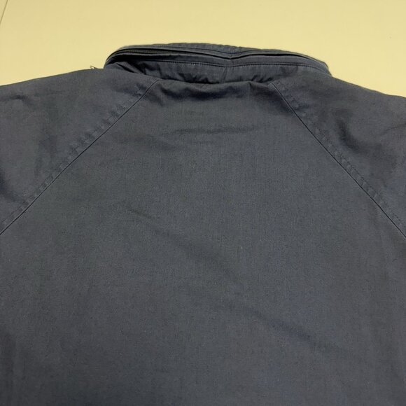 Vintage Burberry Jacket Womens Large 24x28 Blue Hide a Hood England - Picture 9 of 16